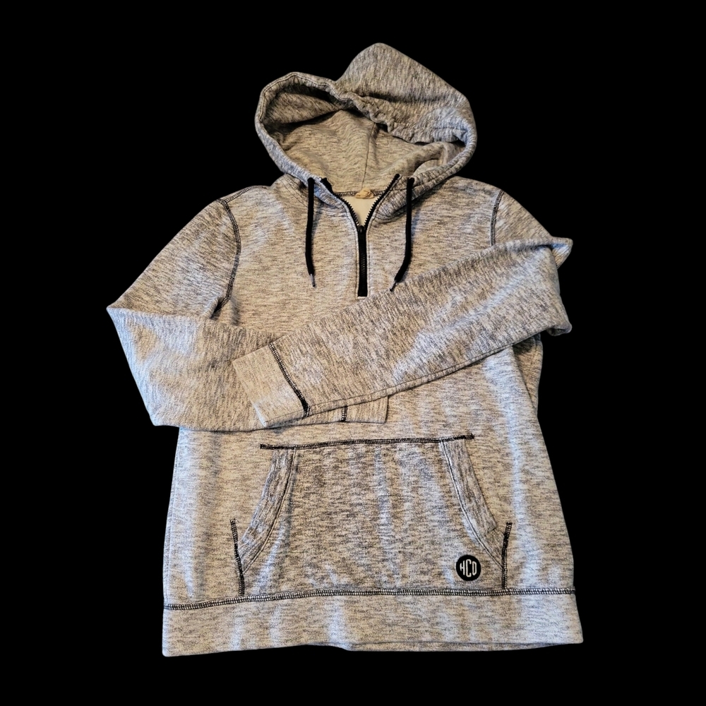 Hollister Heather Gray Pullover Hoodie with Kangaroo Pocket and Soft Fabric - Picture 1 of 2